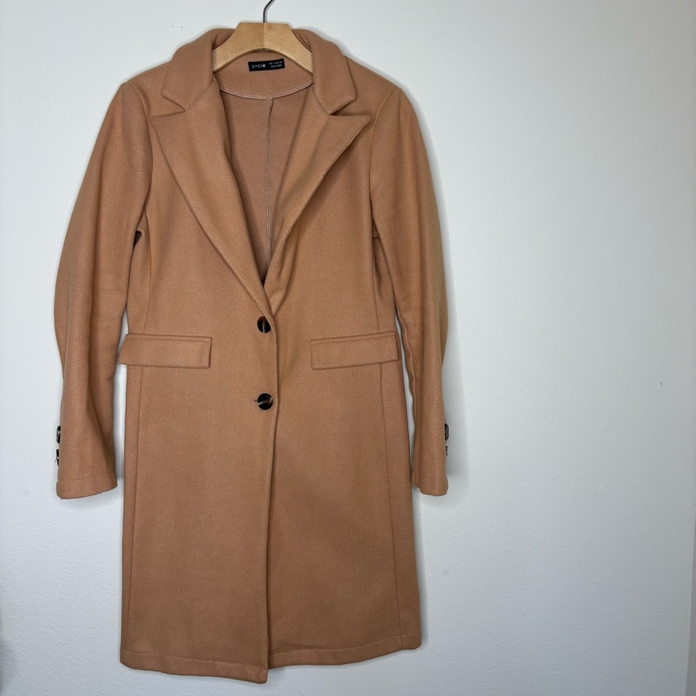 SHEIN Classic Tan Trench Coat